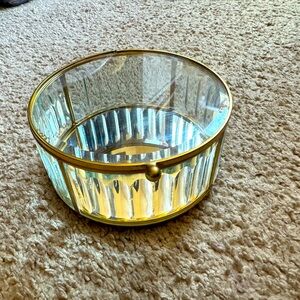 Glass Jewelry Trinket Box